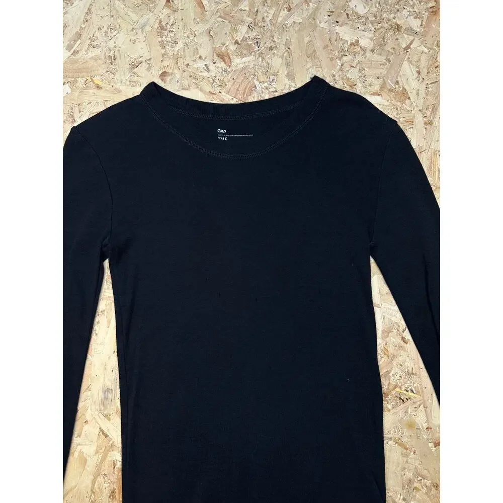 Gap Women’s Black Longsleeve Blank Shirt Sz XS - Picture 3 of 5